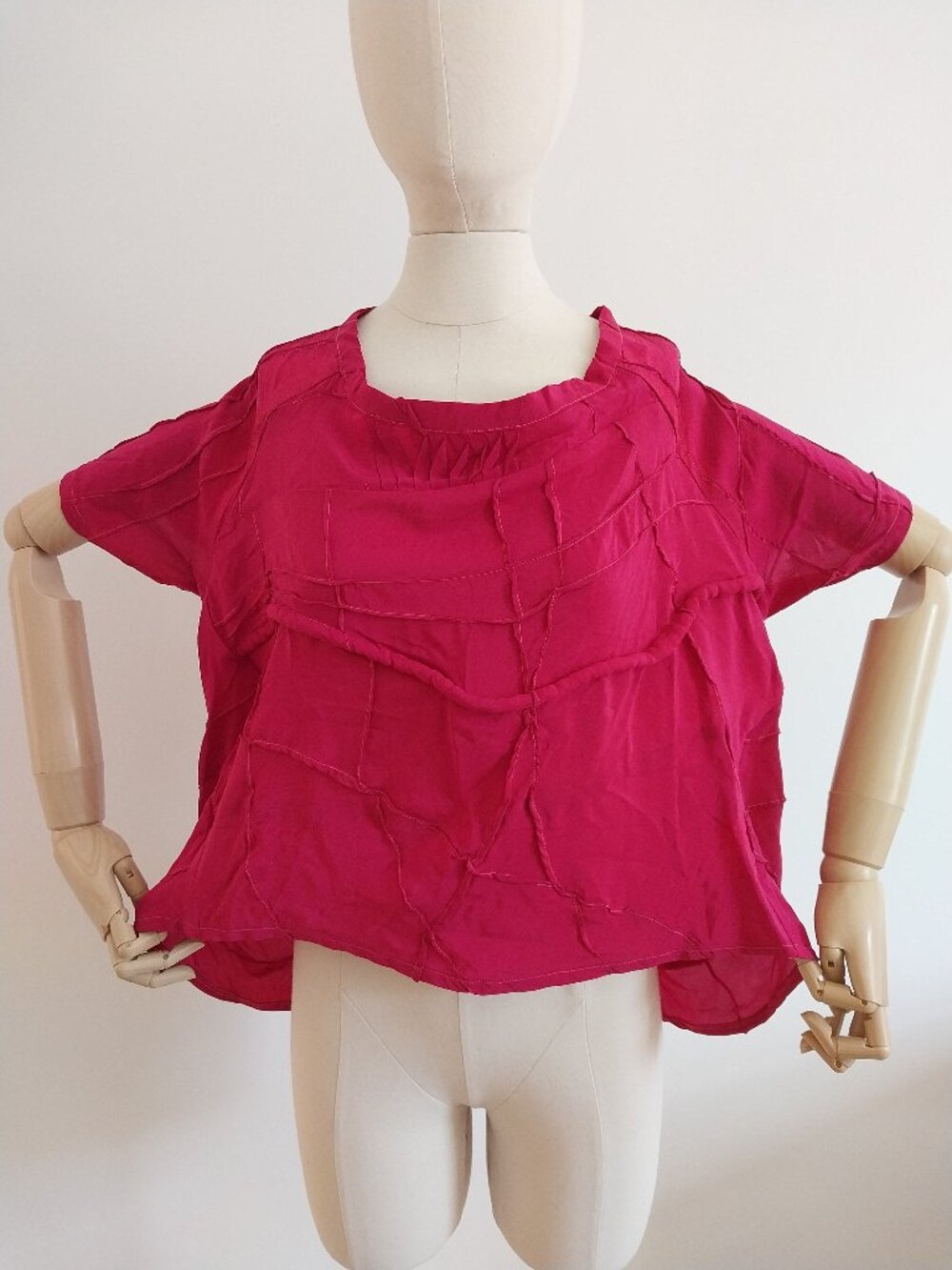 Raglan Sleeve Silk Smock